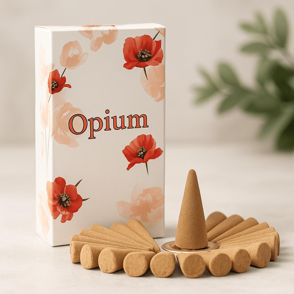 7x Opium Incense Cones 15 Count With Holder Stamford