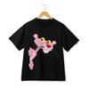 Peeking Panther Cartoon Graphic T-Shirt - Funny Character Short Sleeve Tee