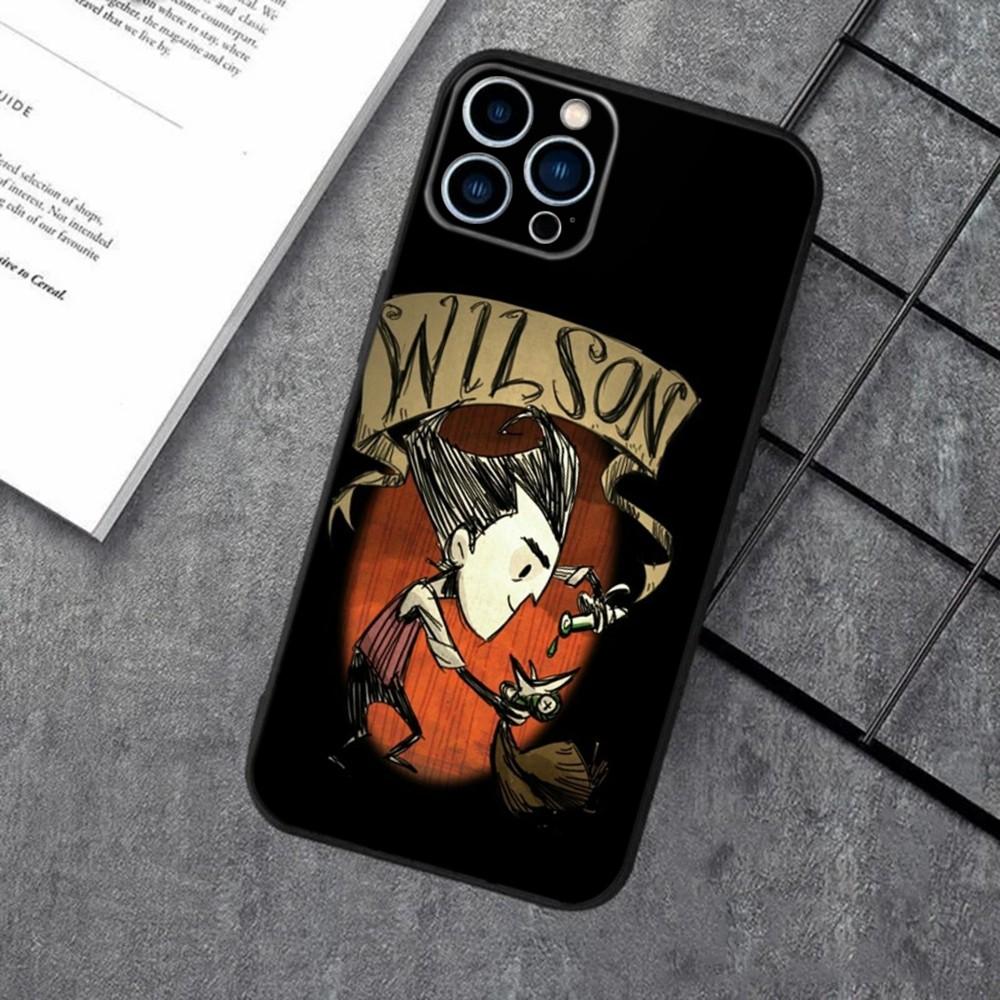Game Don T S-Starve Phone Case For Apple iPhone 15,14,13,12,11,XS,XR,X,8,7,Pro,Max,Plus,mini Silicone Black Cover