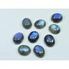 10X12MM Natural Labradorite Blue Fire Oval Cabochon Loose Gemstone 09Pcs Lot C-1052