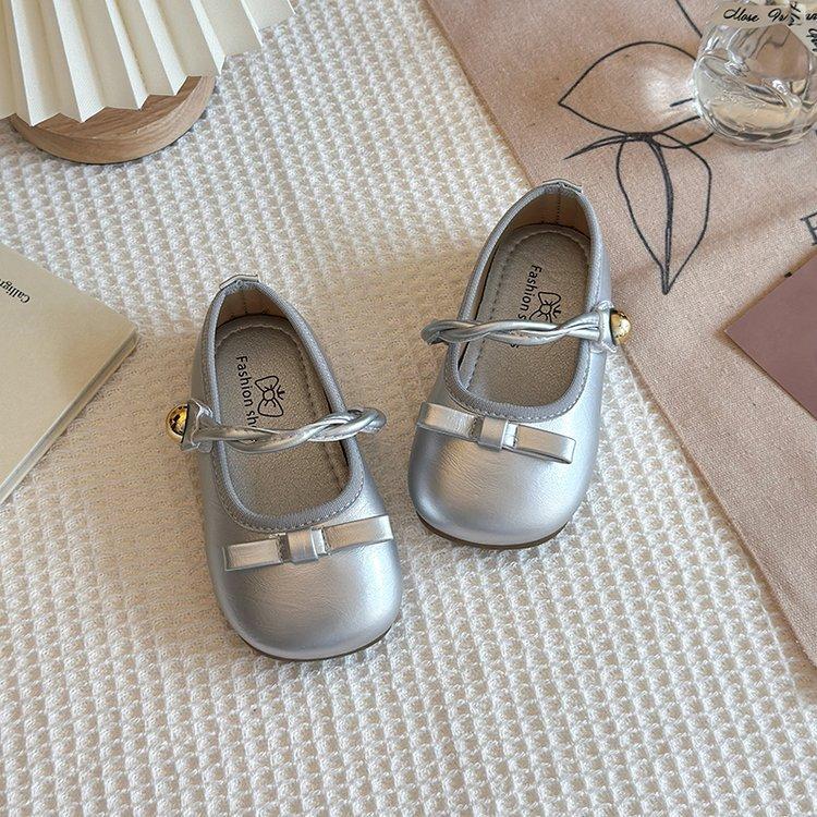 Korean version of girls' Xiaoxiangfeng soft-soled single shoes 2025 spring and autumn new children's princess shoes small leather shoes single shoes 