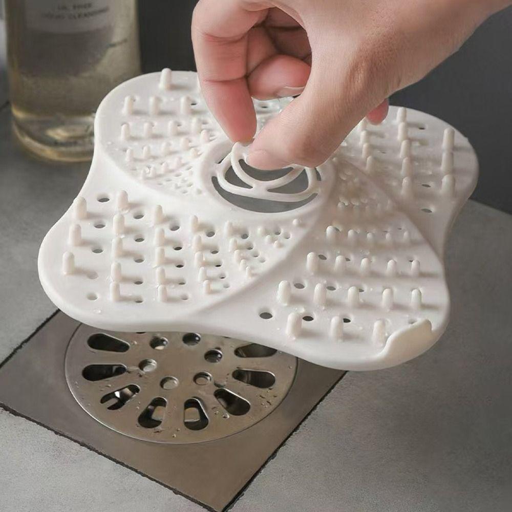 Floor Drain Sink Strainer Square Shape Mesh Trap Shower Drain Pad  Kitchen Bathroom Accessories