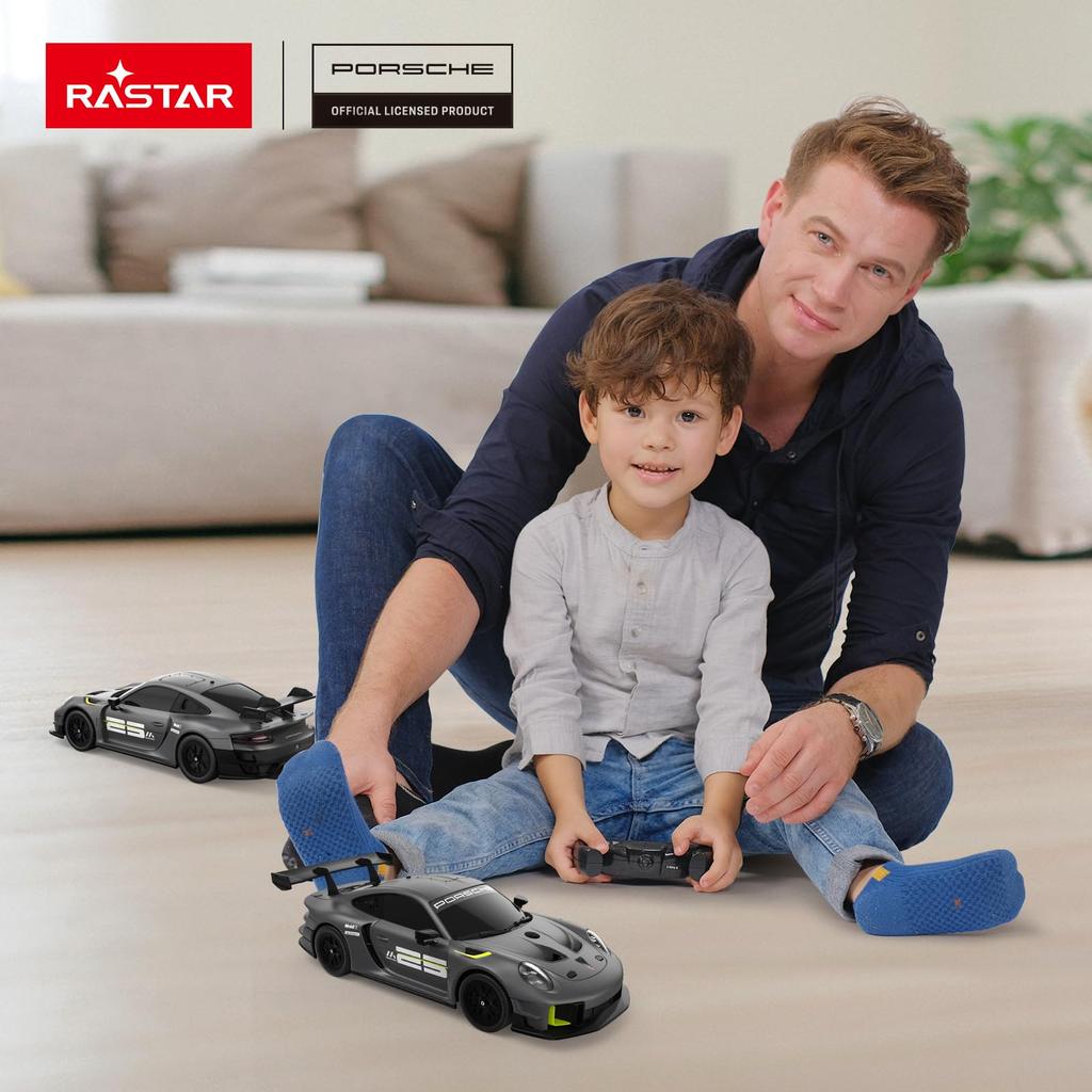 RASTAR Porsche 911 GT 2 RS Model Car, 1:24 Scale RC Porsche 911 GT 2-RS Clubsport 25 Remote Control Car for Kids and Adults, RC Sports Supercar Gray
