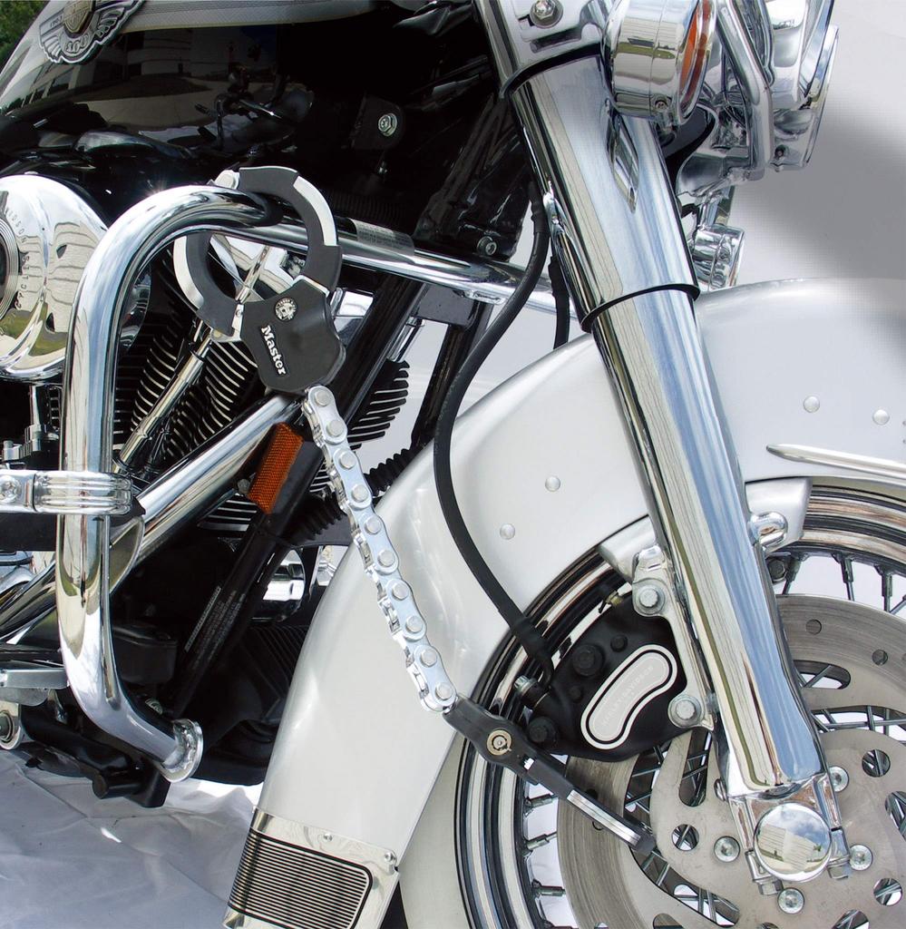 Master Lock Chain Lock for and Scooters 76mm Inner 55cm Cuff Lock Bicycles, Bikes, - Key-operated, Handcuff-style, Compact, Diameter, Length,