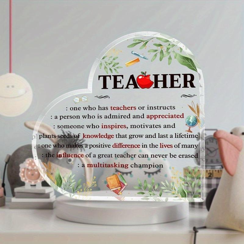 Teacher Appreciation Acrylic Plaque - Versatile Desk Gift for Educators & Mentors