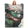 Japanese Anime Graphic Blankets N-Narutos Flannel Novelty Soft Throw Blankets for Home All Season