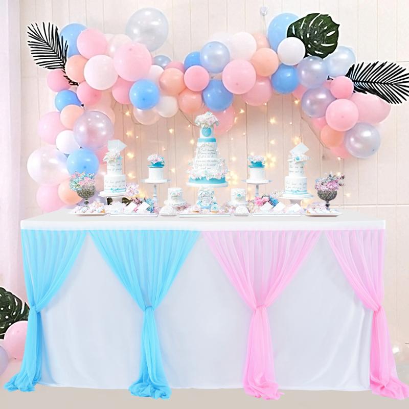 Stretch Yarn Cross-striped Table  Skirt Rectangular Table Round Table Skirt Wedding Party Decoration