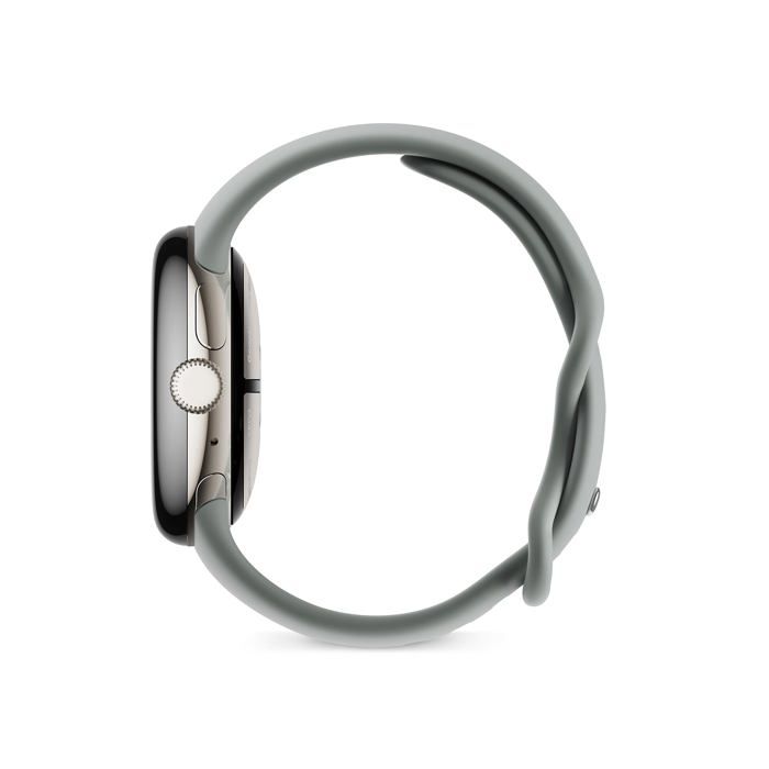 Montre Connectée Google Pixel Watch 2 Boîtier En Aluminium Doré Bracelet Sport Vert Sauge Wifi
