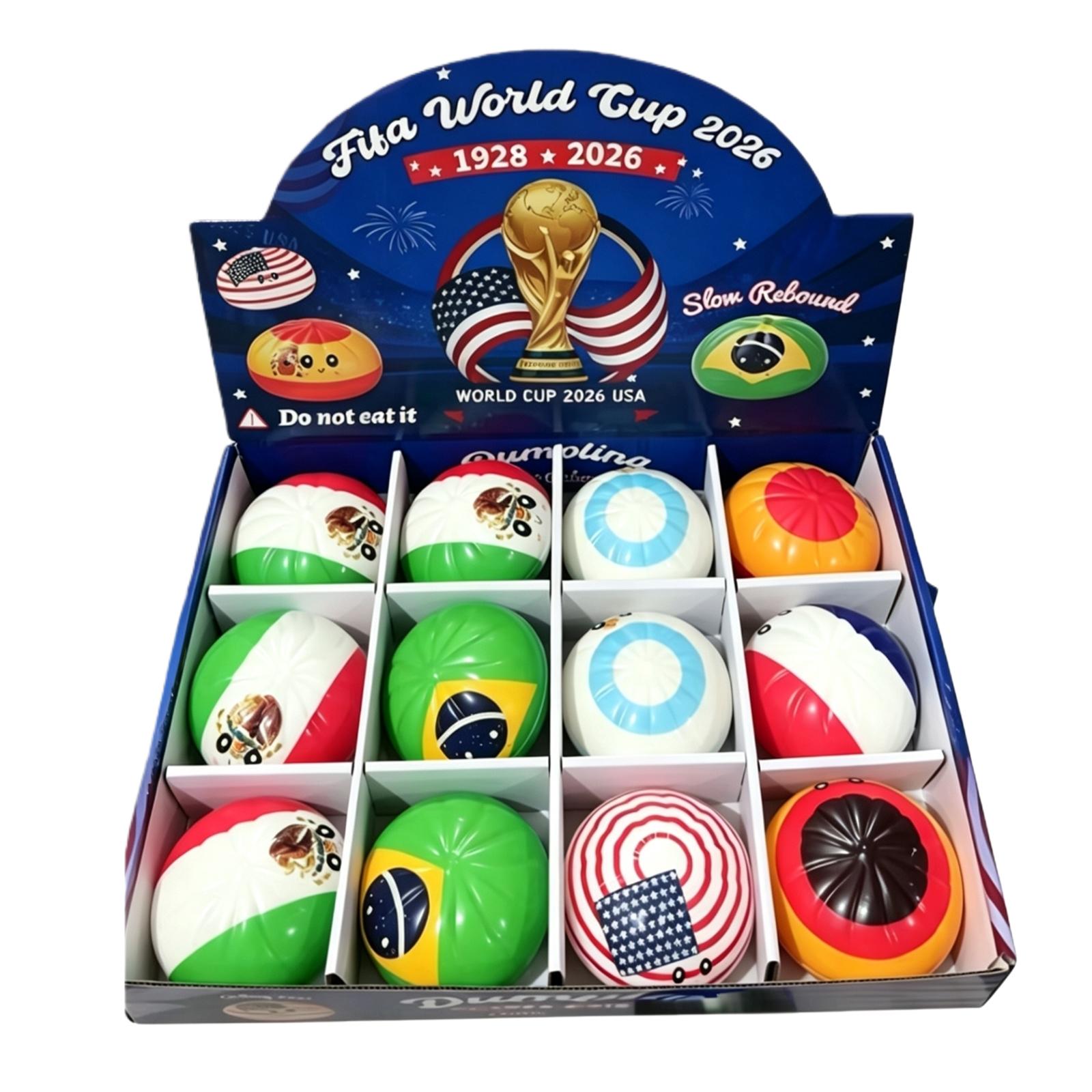 USA 250th Anniversary Dumplings Squishy Toy 1776-2026 Eagle Stars Stripes 12pcs Reusable Rebound Squeeze Toys Stress Relief Gift