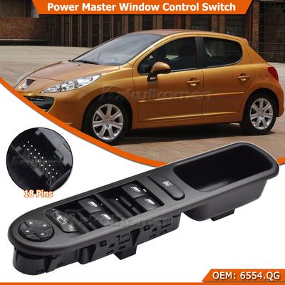 Front Left Drive Electric Master Window Switch 6490EH 6554QF 6554QG 96642444XT For Peugeot 207 2006-2014 6490.EH 6554.QF 6554.QG