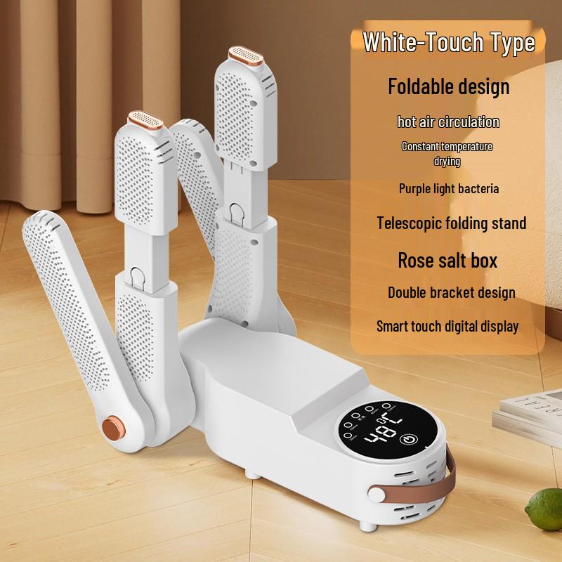 Foldable Retractable Shoe Dryer with Smart Temperature Control and Deodorizing Feature