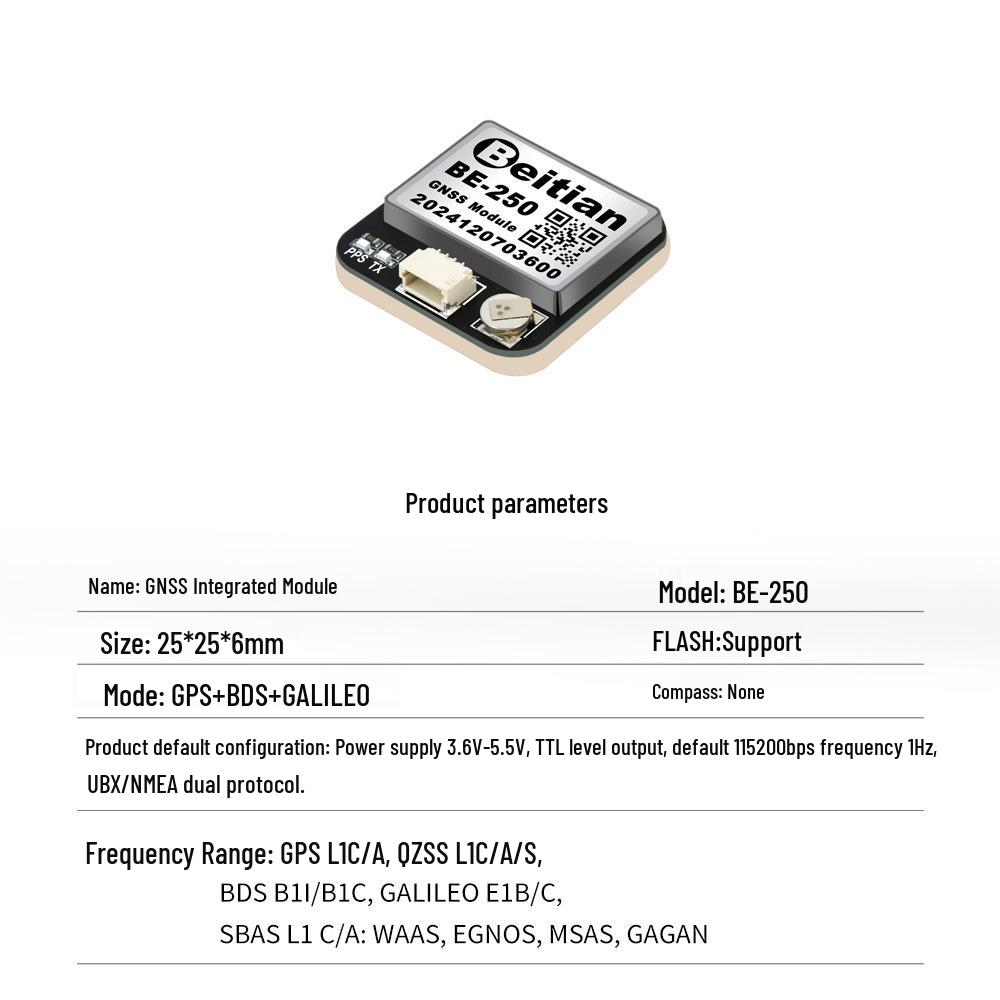 North Sky 90s GPS Module with Compass for Fixed-Wing FPV Racing Drones, GNSS Beidou with F4F7 Flight Controller