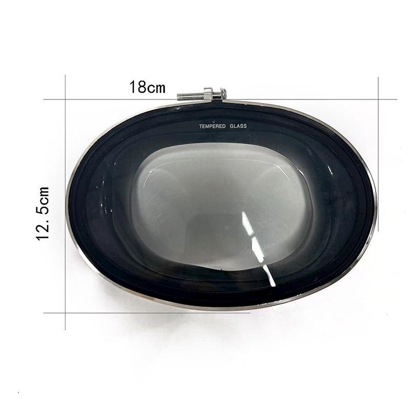 Oval Diving Mask Single Lens Scubas Mask Panoramic Wide View Tempered Glass Lens Freediving Water Mask For Underwater Adventures