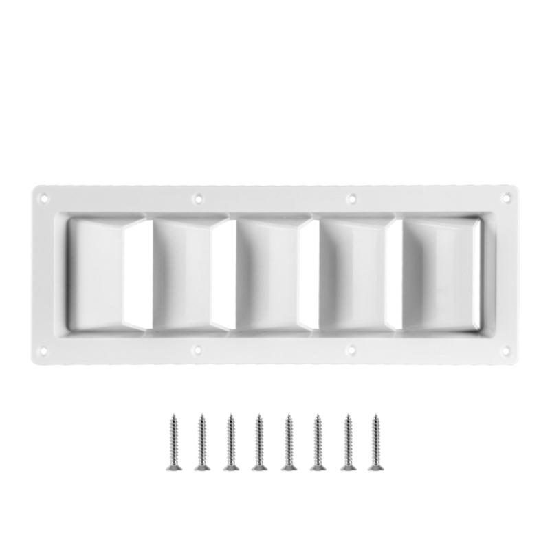 

Heavy Duty Louvered Vent Grille Cover for RVs Boats Campers Easy DIY Installation Corrosion Resistant ABS Construction белый