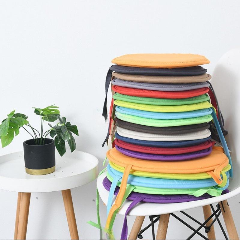 Green Round Chair Cushion - Thickened Seat Pad for Home, Office, or Dining Chair