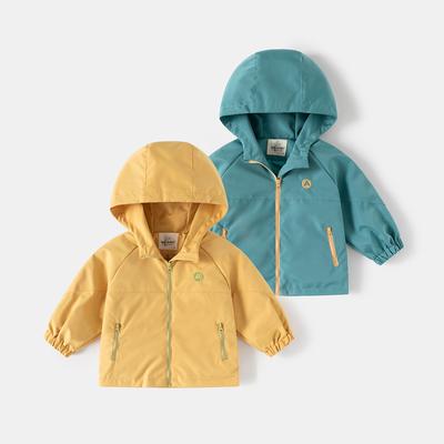 Veste d'extérieur pour garçon Printemps 2026 Nouvelle Coupe-vent à Capuche et Fermeture Éclair pour Bébés et Jeunes Enfants Manteau Décontracté Imperméable Léger