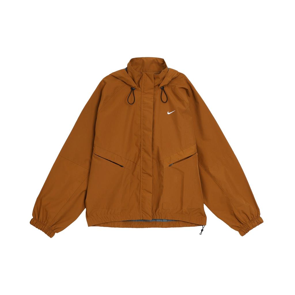 Nike Storm-Fit Swift Solid Outdoor Casual Lightweight Zip-Up Hooded Running Jacket Women Jackets Light-British-Brown Black FB7493-281