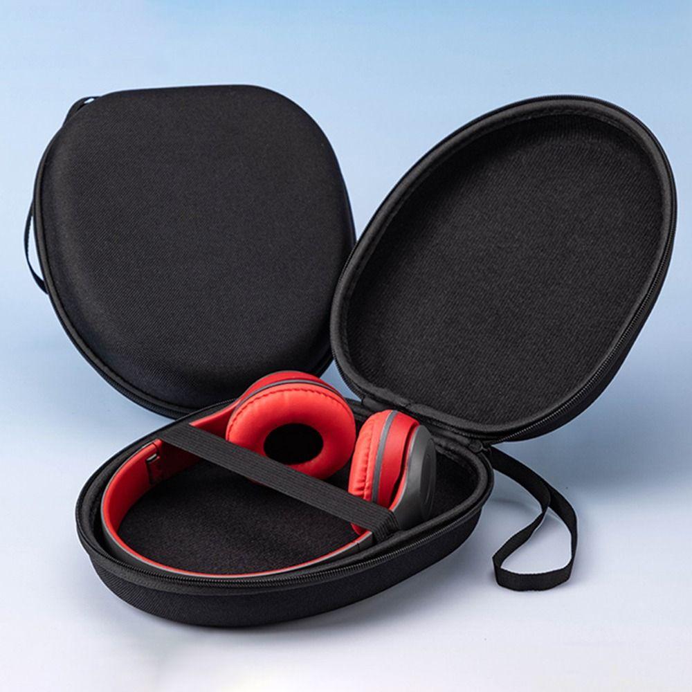 Shockproof Headphone Carrying Case Hard EVA Protective Headphone Storage Bag Zipper Universal Earphone Carrying Case Travel