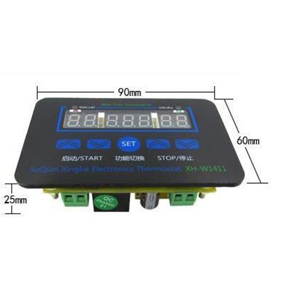 ABUO-1 Pcs W1411 10A LED Thermostat Thermostat Control Switch Sensor For Greenhouses Animal Husbandry 12V