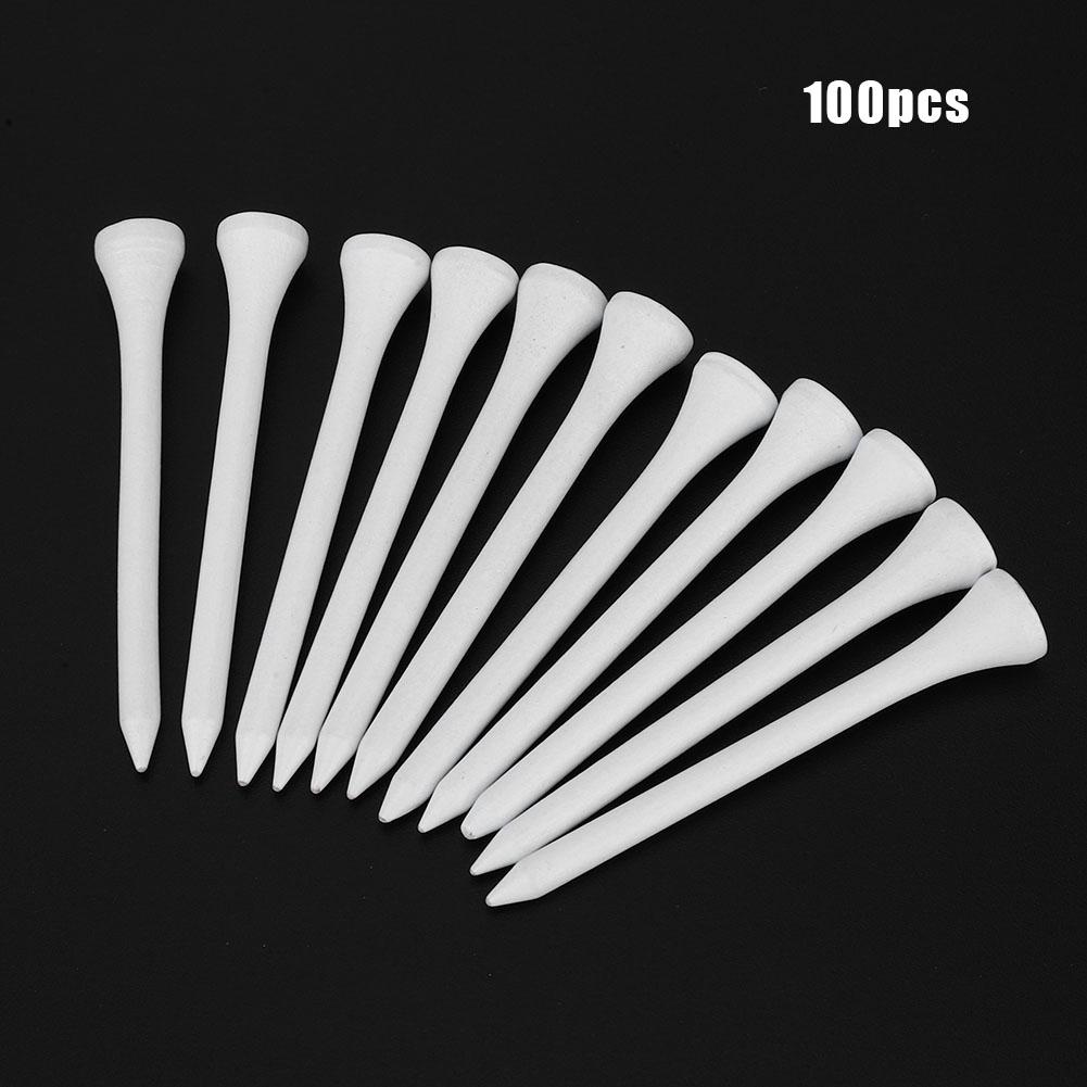 100 pcs 70mm Wooden Wood Golf Tees Training Practice Ball Holders for Beginners Golfers