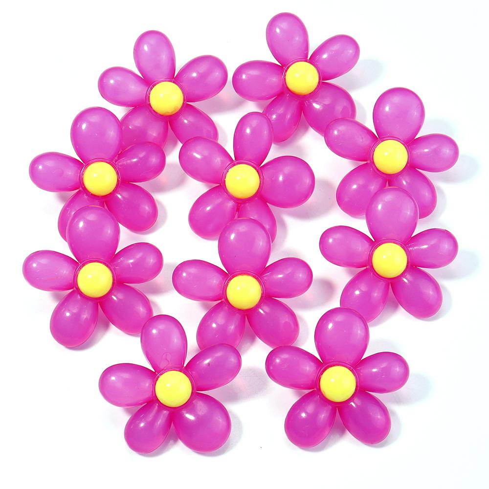 10 Stück/Los Acryl-Blütenperlen Jelly-Farbe Sonnenblumenperlen Lose Abstandshalterperlen Für Schmuckherstellung DIY Halskette Haarschmuck