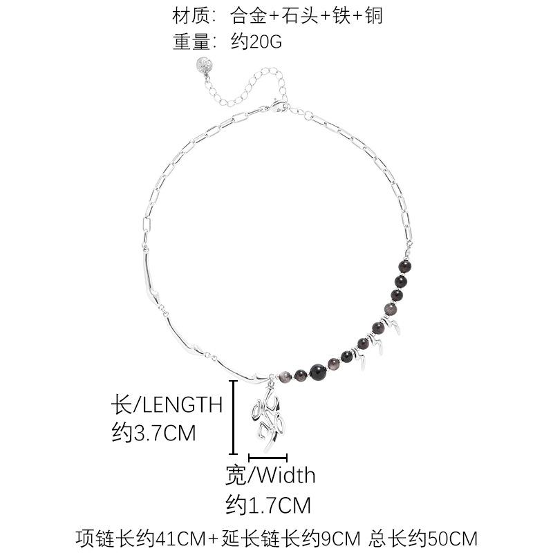 Retro style oracle bone necklace simple neck collarbone chain personalized trend pendant wholesale