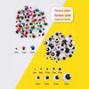 Handmade Self-Adhesive Googly Eyes with Eyelashes - Black, White & Colored Movable Plastic Eyes for DIY Projects