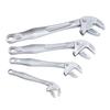 4Pcs Self Adjusting Wrench Self Tightening Ratchet Adjustable Wrenches Set 7 10 10 13 13 16 16 19mm Silver for Pipe