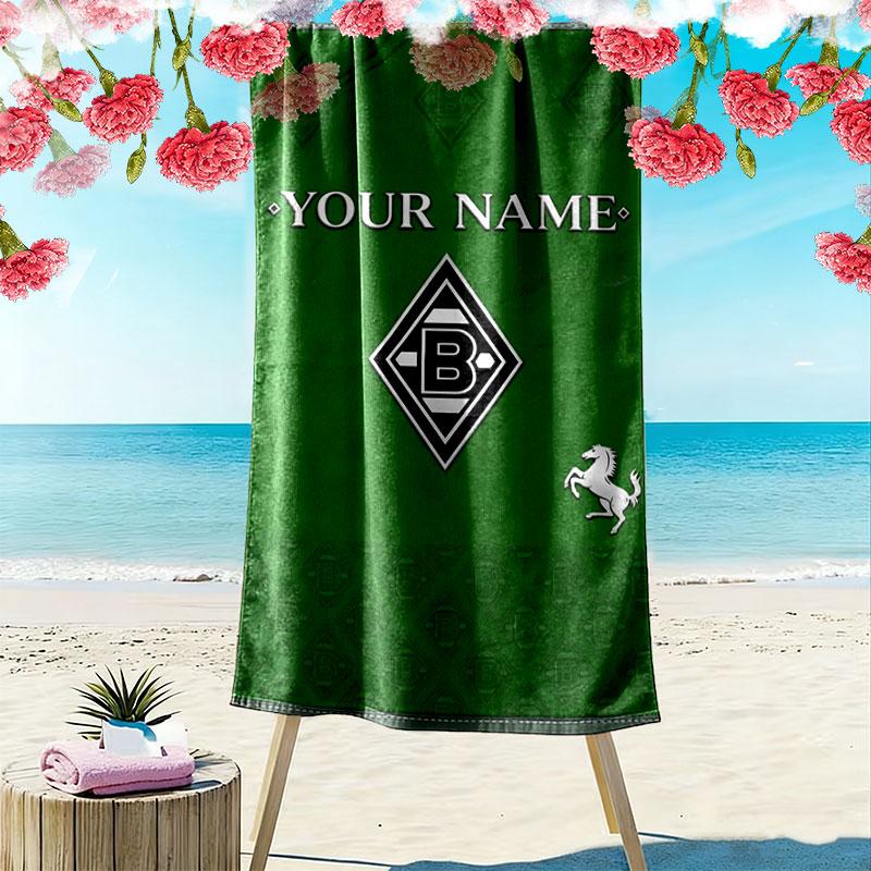 Borussia Custom Name Print Beach Towel, Large Soft Quick Dry Towel for Beach Camping Swimming
