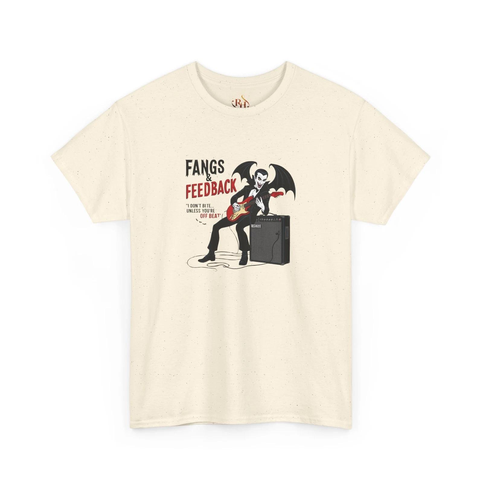 

Rock Band Vampire T-Shirt - Fangs Feedback Shirt, Unisex Music Tee, Halloween 4XL