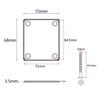 Metal Neck Plate Electric Guitar Bass Parts Replacements Kits 4 Holes Neck Plate