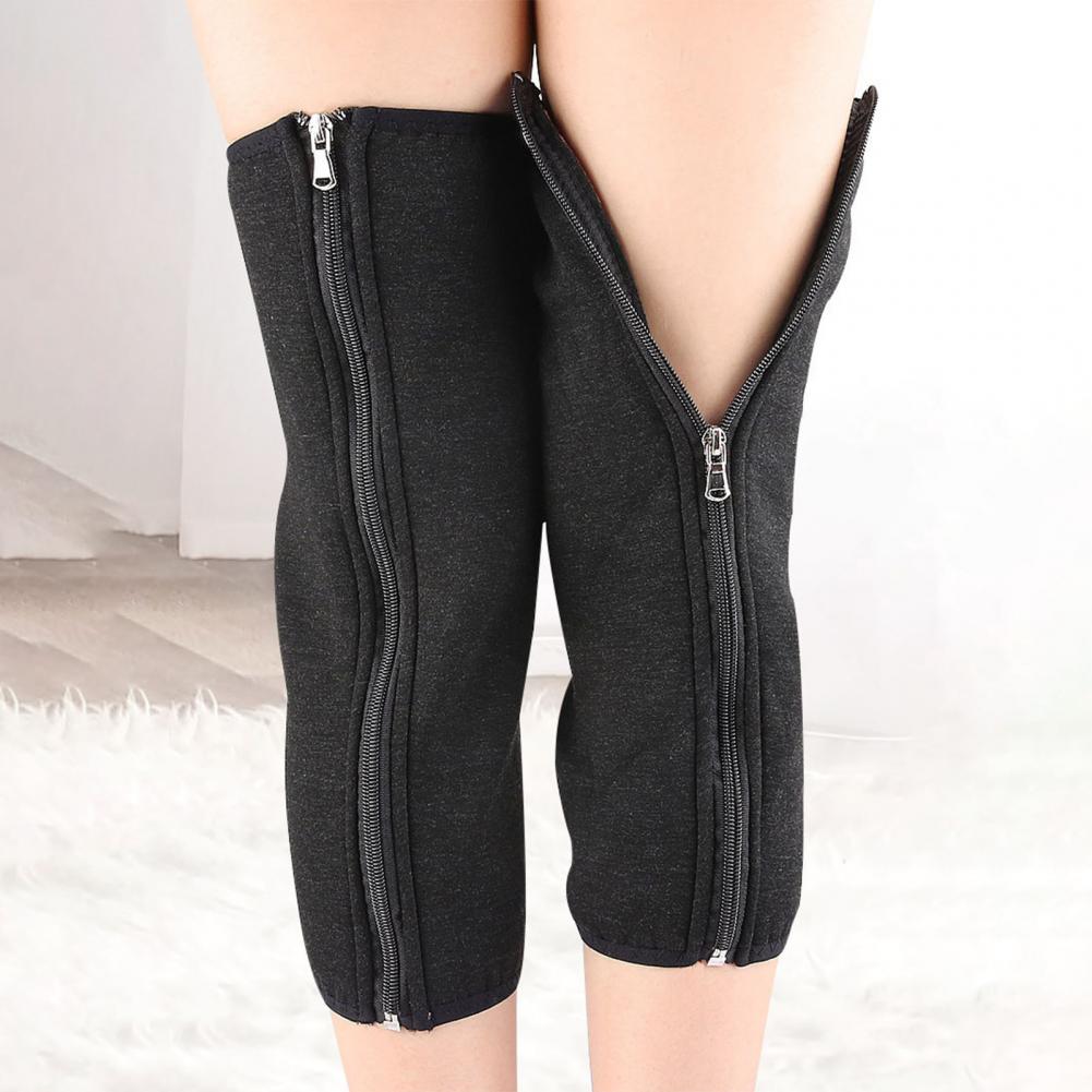 Warm Knee Sleeves with Zipper Winter Knee Support Set Thicken Fleece Lined Knee Brace Cashmere Joint for Arthritic for Skiing