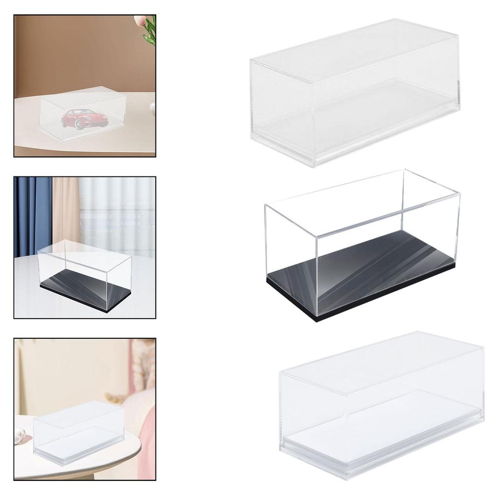 Acrylic Display Case Organizer Protector Countertop Lightweight for 1/64 Vehicles Model for Action Figures Dolls Collectibles