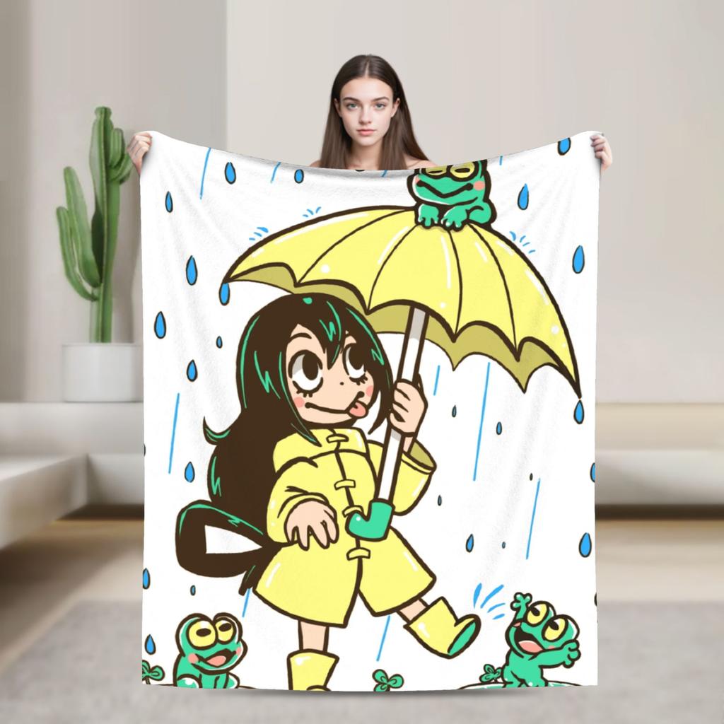 Toga Himiko Manga Blankets Boku No My Hero Academia Fleece Novelty Breathable Throw Blanket for Bedding Lounge Autumn/Winter