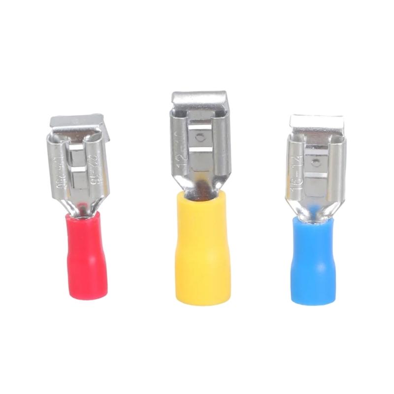 Pack Of 30/40 Quick Disconnect Piggybacks Spades Connectors Half Insulated Crimps Terminals Crimps Terminals Assortment set