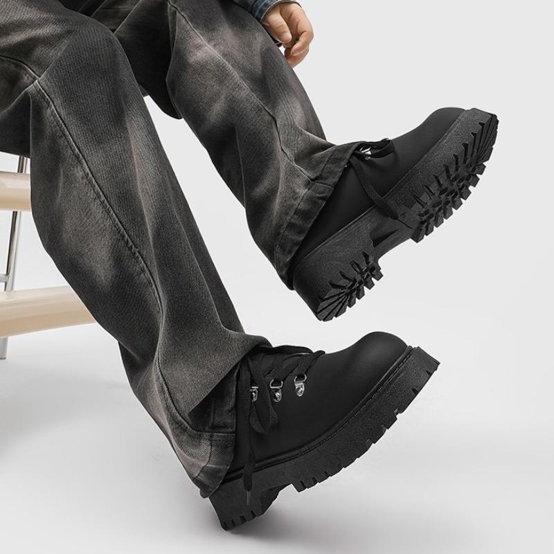 Fashion Shoes for Men British Style Thick Sole Casual Derby Shoes High Quality Fashion Comfor Versatile Man Leather Shoes Zapatos Hombre