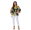 Plus Size Women's Bohemian Chiffon Shirt Beach Vacation Sun Protection Jacket Bikini Cover Up