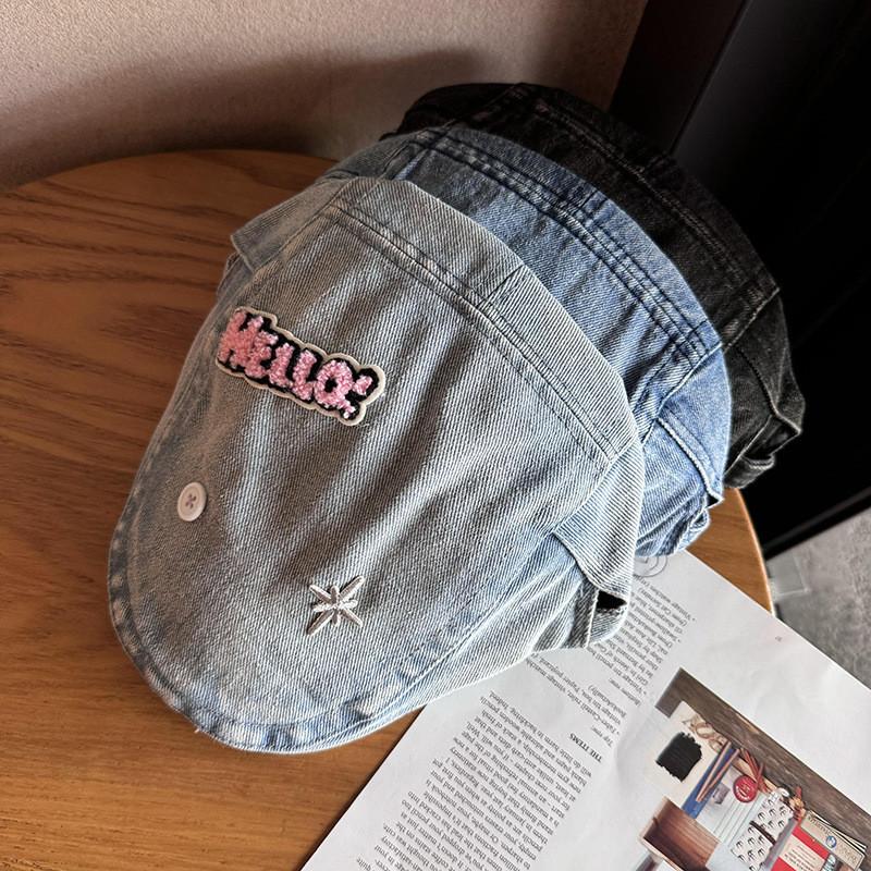 Embroidery Cotton Stars Duckbill Hat Women Sunshade Breathable Fashion Summer