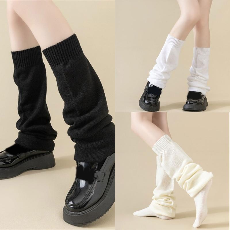 Comfortable Wide Bubble Socks With Breathable Fabric And Stacked Design Loose Slouch Thigh High Boot Socks For Women