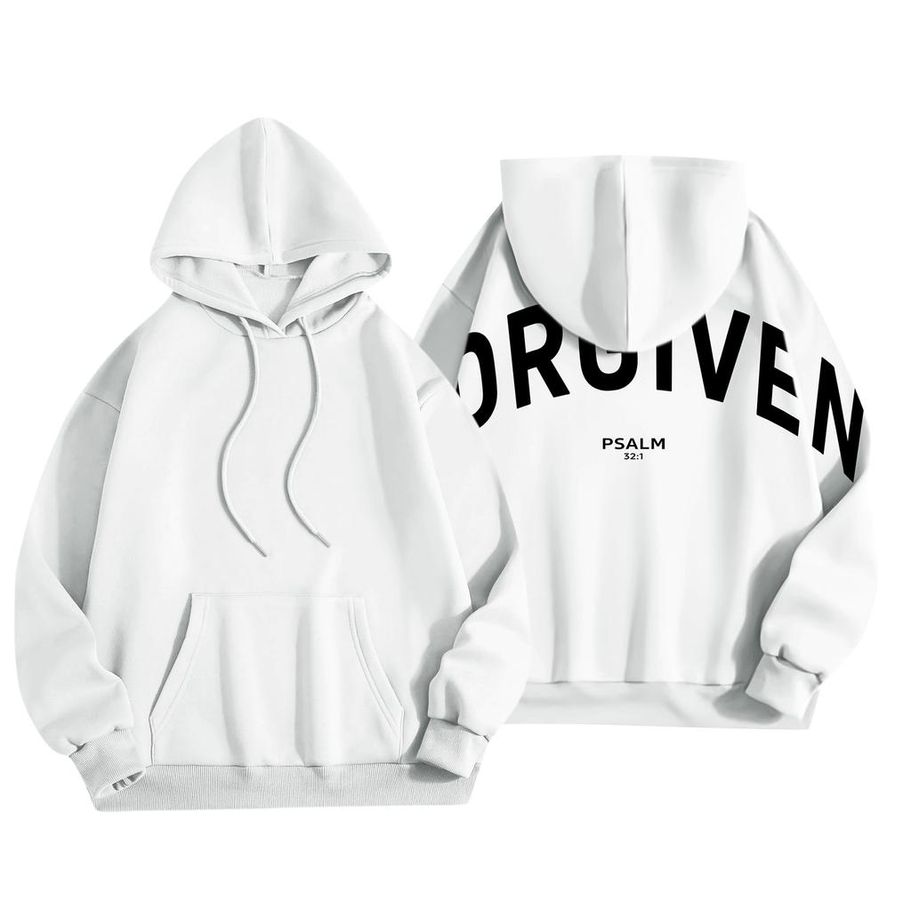 Halloween Blood-stained Print Men's Loose Hooded Sweatshirt