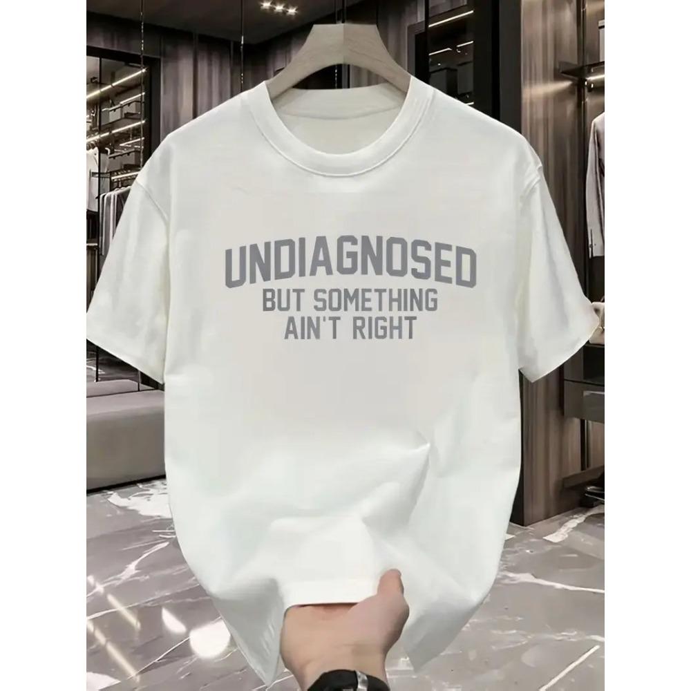 New Summer Men s Fashion T-shirt Personality Letter Pattern Printed Men s T-shirt Top XS белый