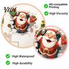 Seasonal Wall Art 3D Santa Claus Christmas Decals, Break Through Reindeer Party Supplies Window Stickers, Removable Winter Holiday Decorations