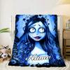 Benutzerdefinierter Name Corpse Bride Kunstdecke Bett Sofa Decke Flanelldecke für Camping, Wandern, Picknick Zubehör, Geschenk für Familie und Freunde