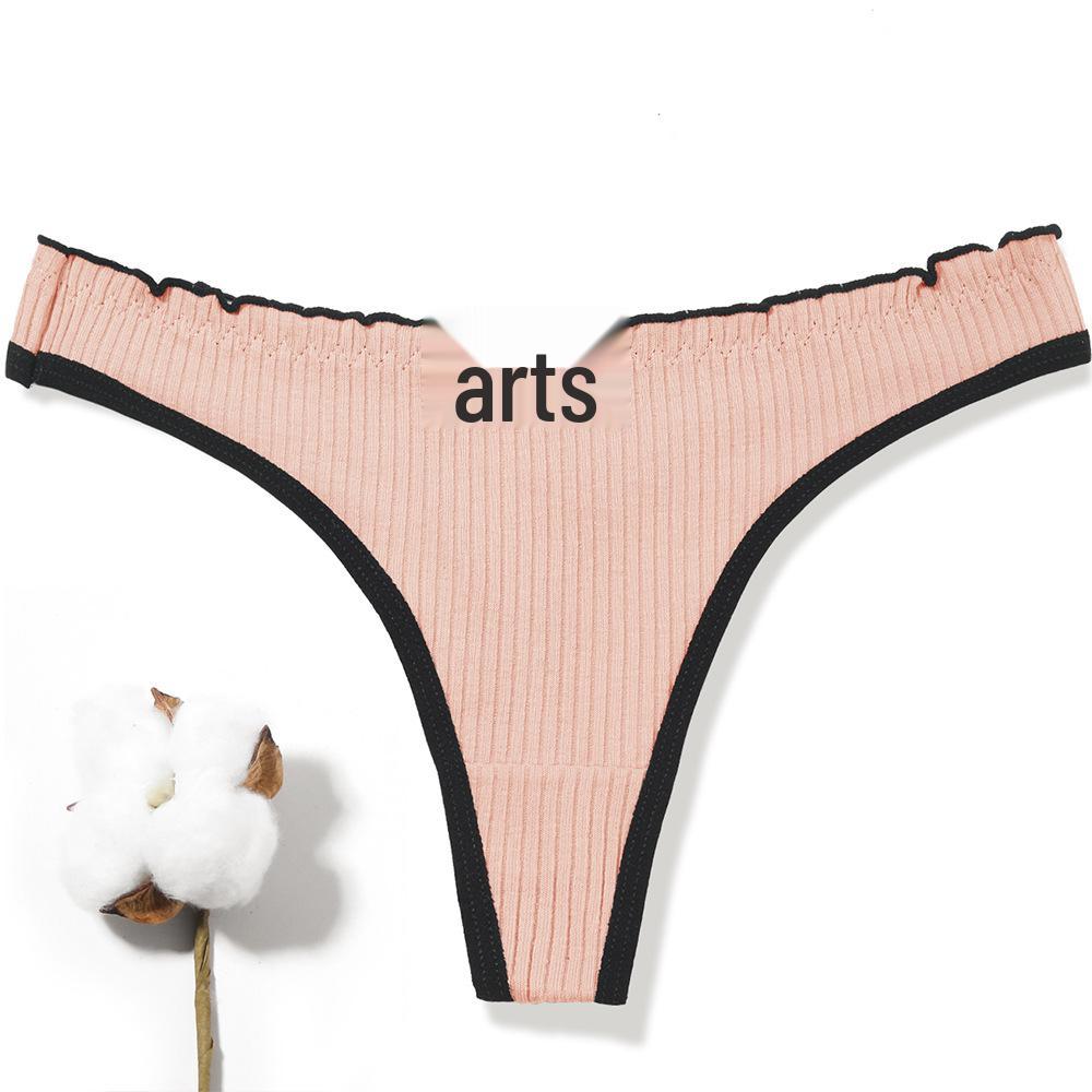 European-Size Women's Seamless Cotton Thong - Sexy Low-Rise T-Back Underwear