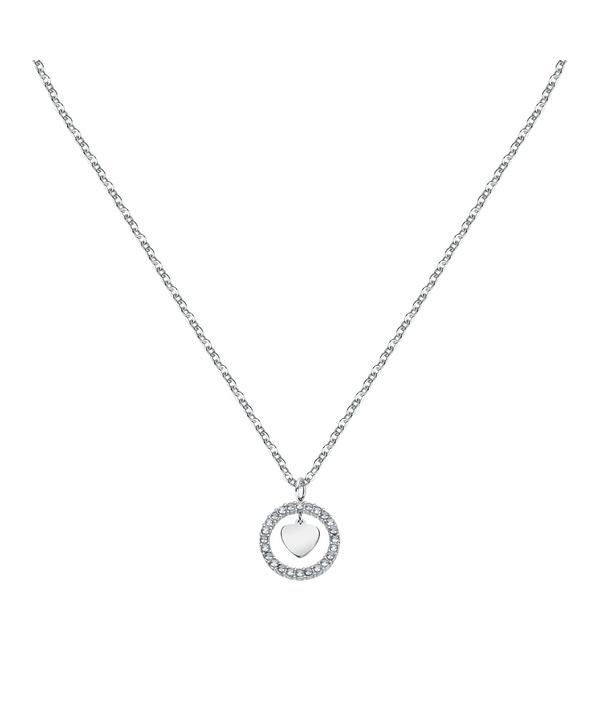 

La Petite Story Steel Hoop Necklace With Clear Crystal LPS10ASD17 For Women
