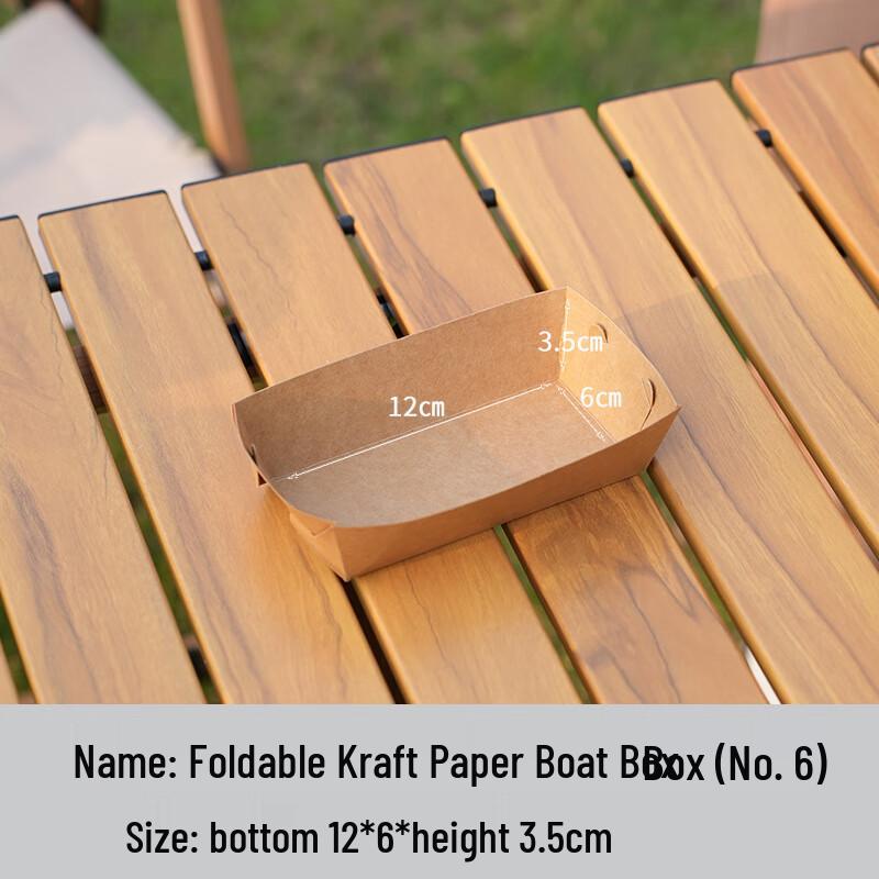 Disposable Kraft Paper Foldable Boat Food Containers