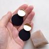 Vintage Trendy Golden Round Metal Statement Earrings for Women Geometry Jewelry Zinc Alloy Exaggerated Drop Earrin
