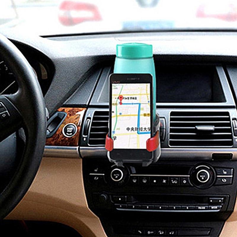 Phone & Cup Holder, Car Outlet Air Vent Mount Can Holder Water Drinking Bottle Insert Phone Holder Cup Stand