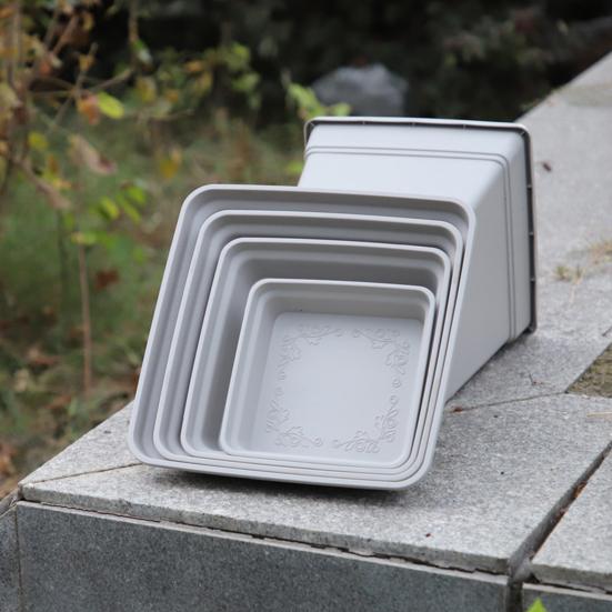 Plant Saucer Square High Density Plastic Drip Tray Indoor Outdoor Garden