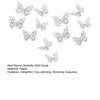 12 Stück 3D-Schmetterlings-Wandaufkleber 3 Größen Schmetterlinge Wandsticker Abnehmbar DIY Hohl Metallisch Schmetterlings-Aufkleber für Kinderzimmer Kinderzimmer Geburtstag